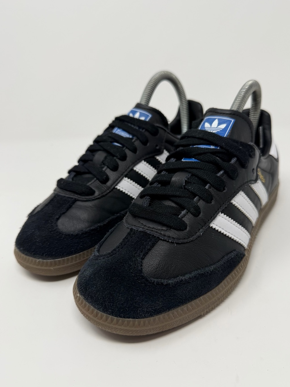 adidas Kids Samba Sneakers - Black/White with Gum Sole Sz. 4y